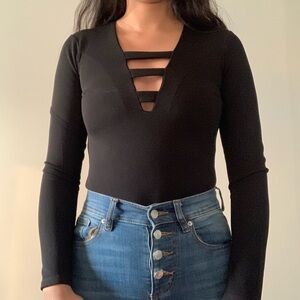 🖤 Dynamite Black Long Sleeve Bodysuit - Women’s Size Medium 🖤